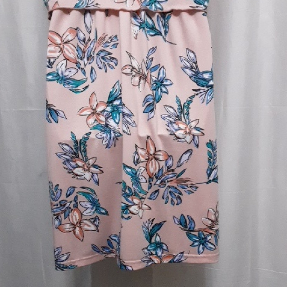 Nina Leonard Pink Floral Midi Dress - Picture 4 of 7